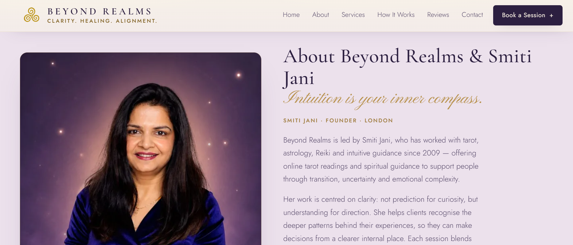 Screenshot of the Beyond Realms website